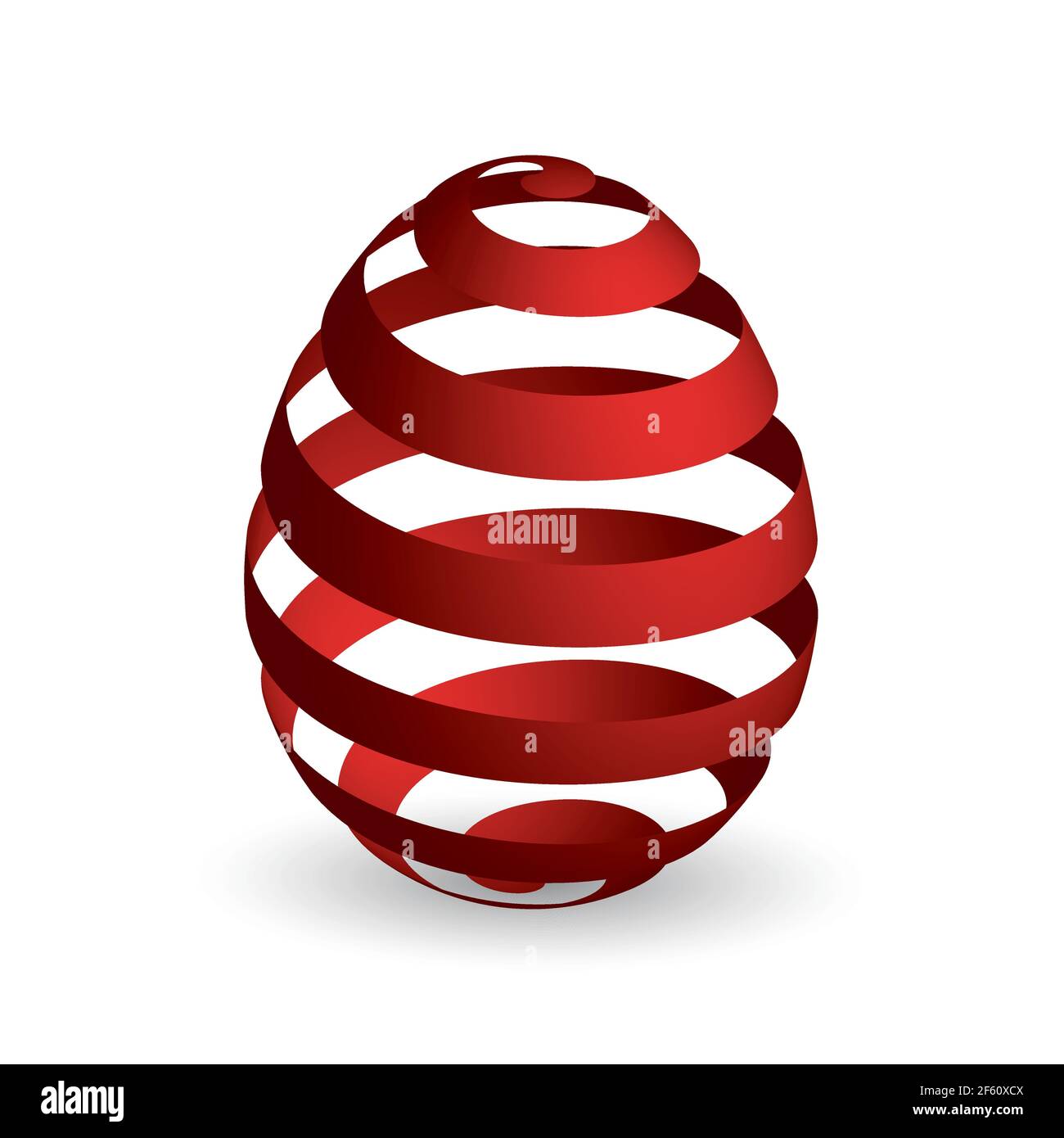 Easter egg red ribbon design Stock Vector Image & Art - Alamy