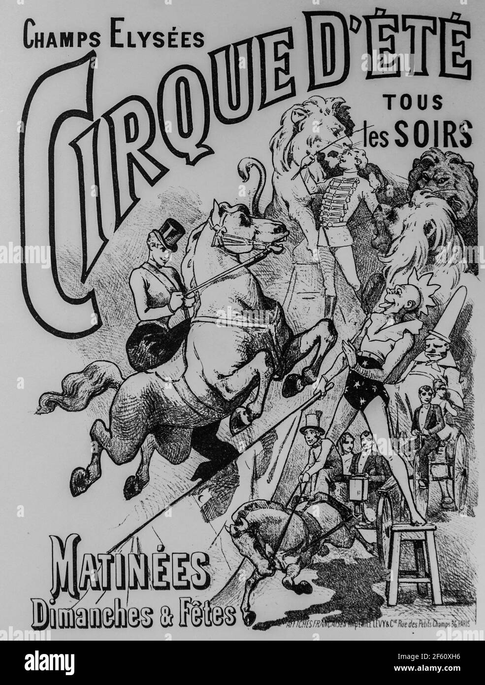 cirque d'ete, , les jeux du cirque par hugues le roux,editeur plon nourrit 1889 Stock Photo