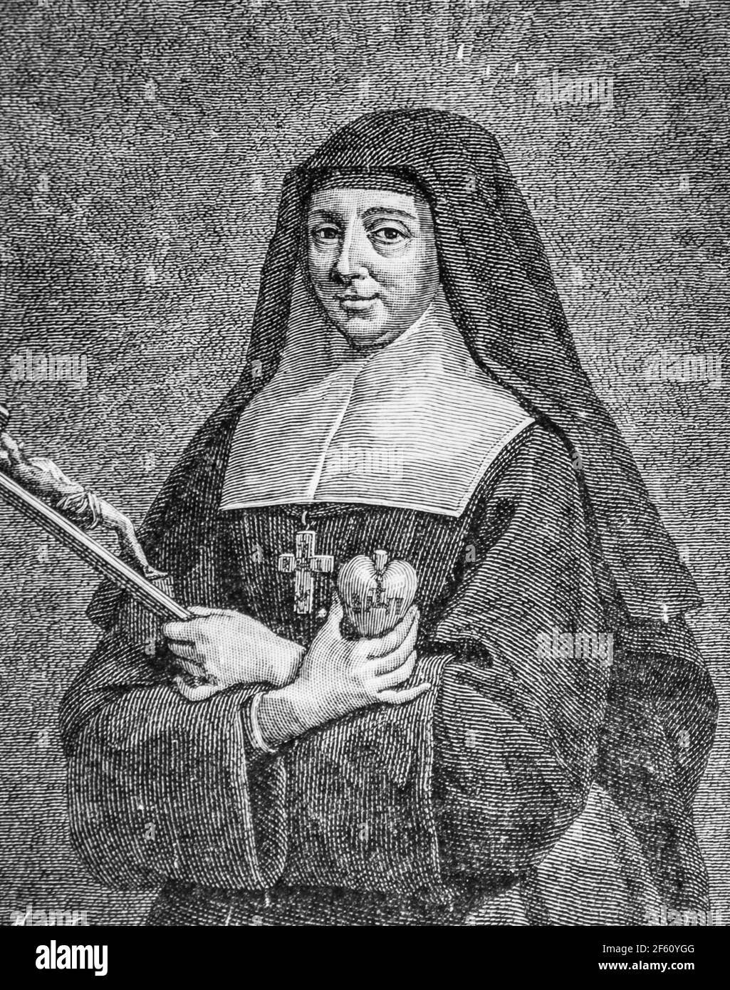 sainte jeanne françoise de chantal,fondatrice de la visitation ,histoire de l'eglise,editeur desclee de brouwer 1888 Stock Photo