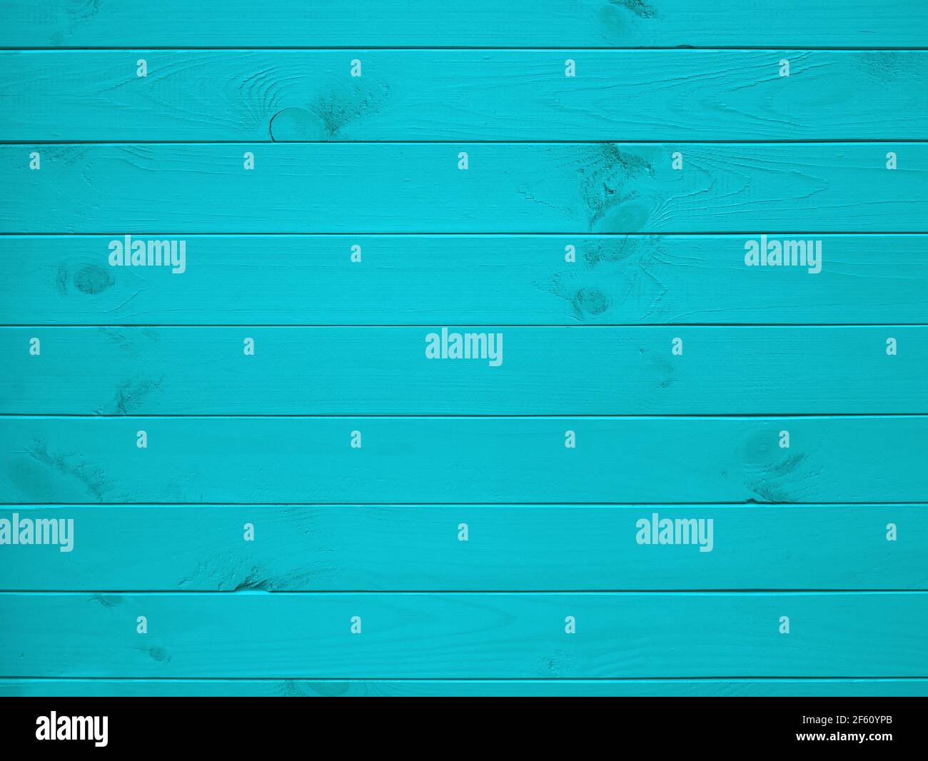 Big new wooden board painted in turquoise color as a background Stock Photo