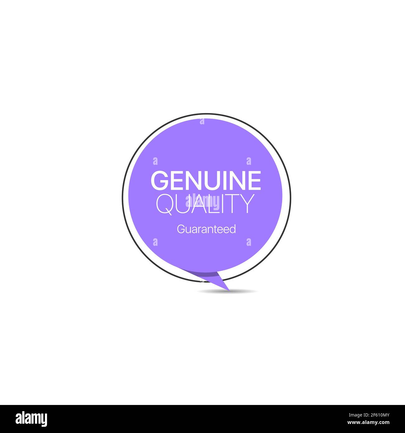 Genuine quality trendy paper label Stock Vector
