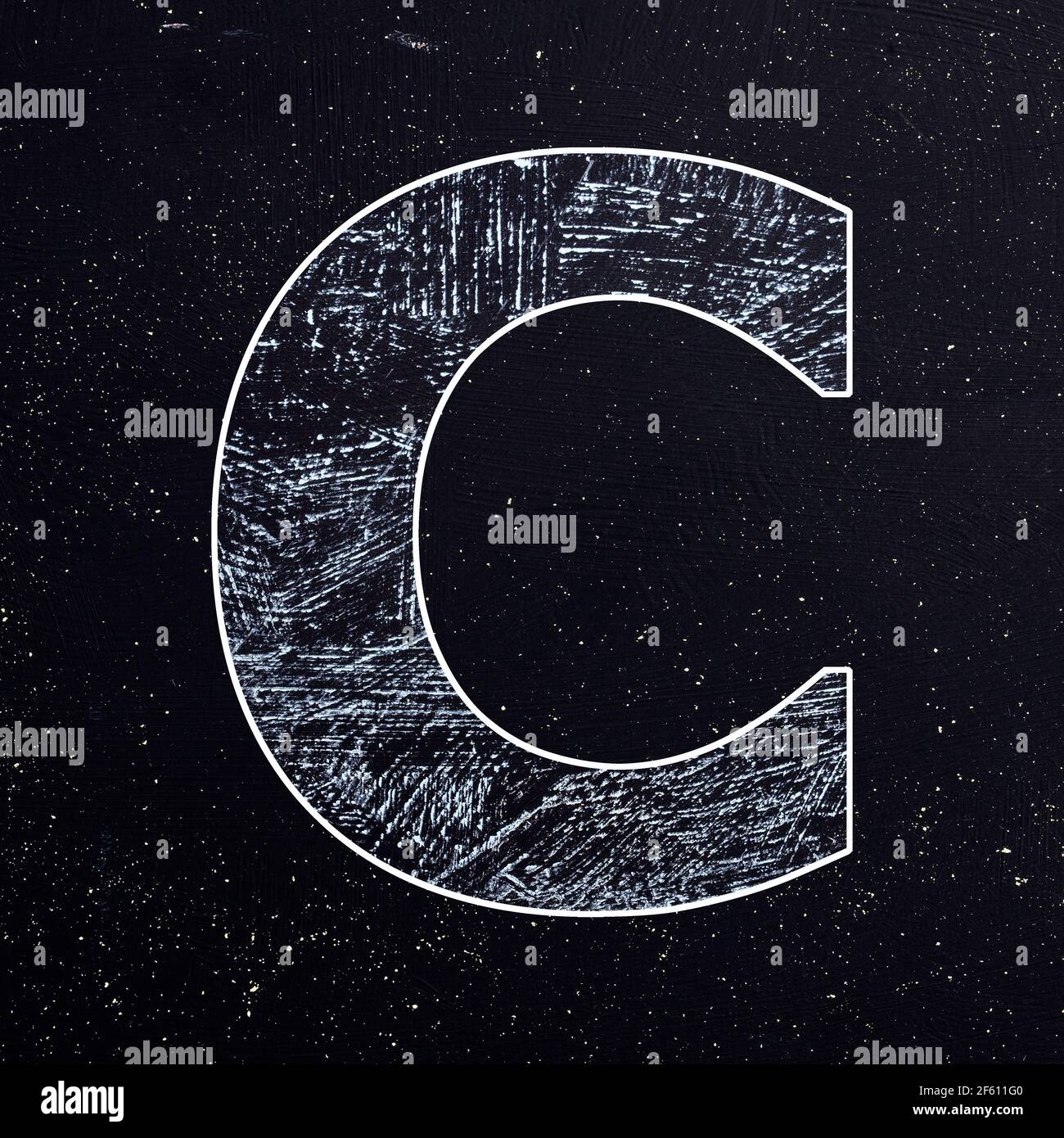 Letter C of the alphabet written with chalk Stock Photo - Alamy