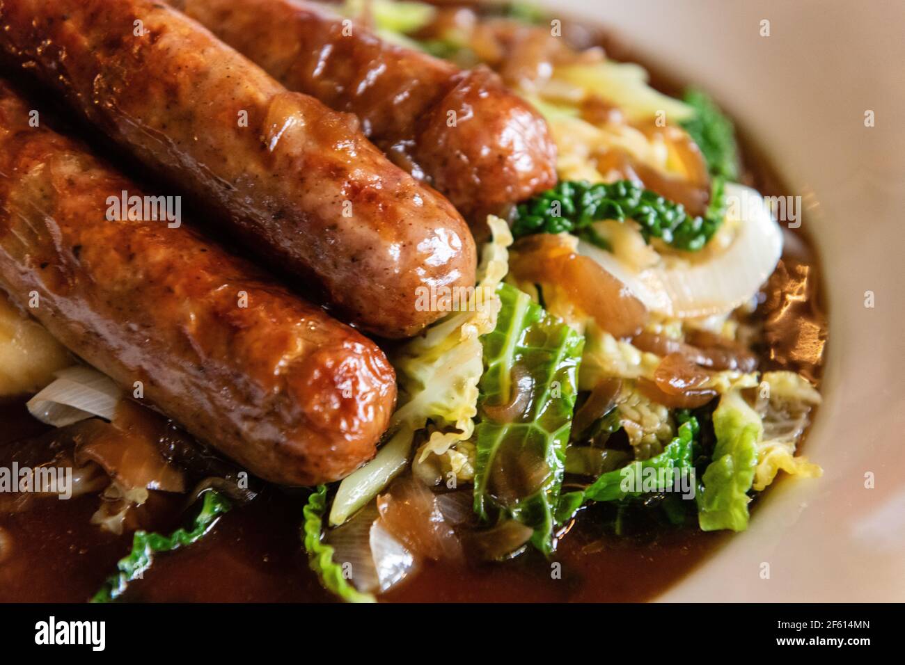 Sausage and Mash Stock Photo