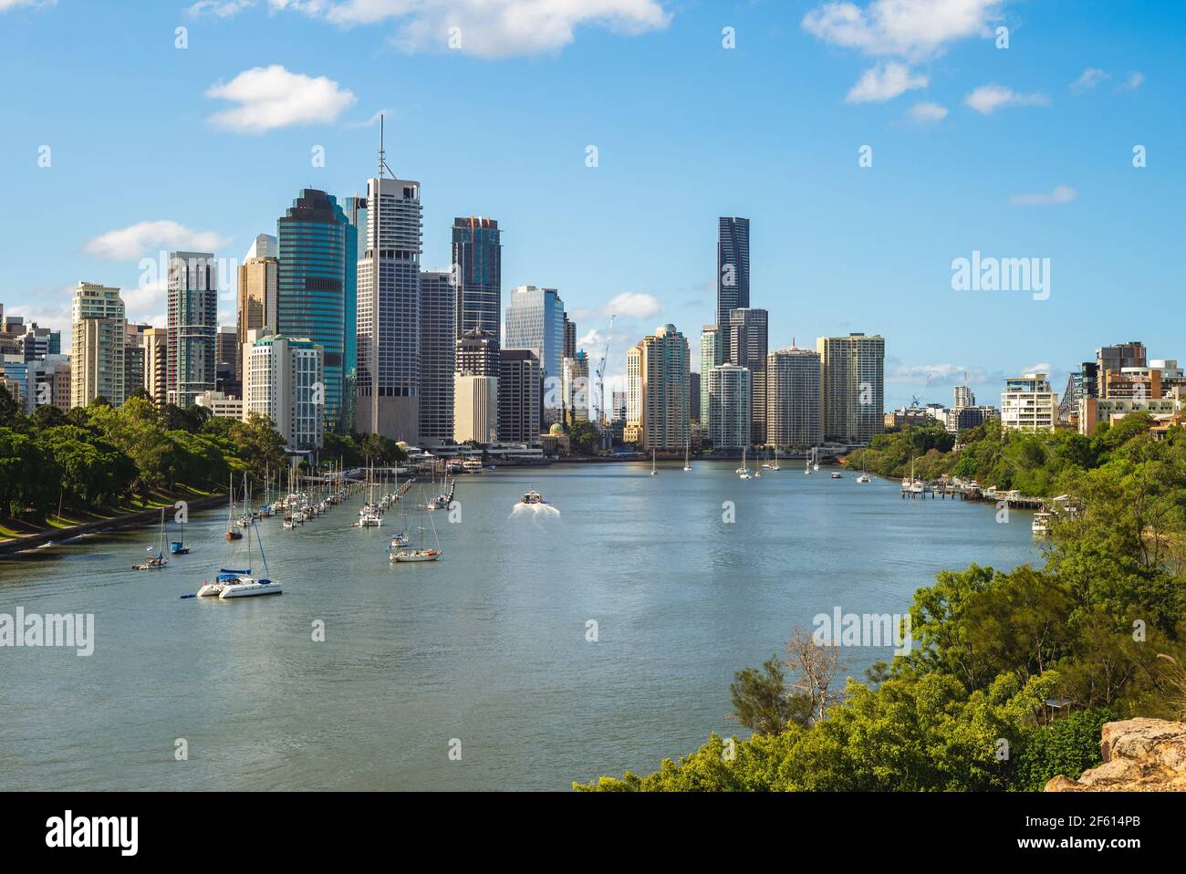 Brisbane skyline, capital of Queensland, Australia in daytime Stock Photo