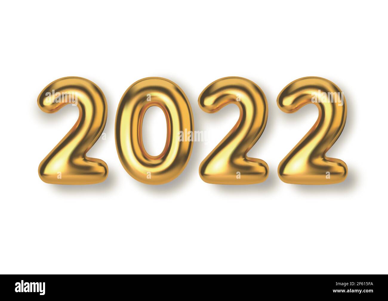 Happy New Year 2022. Background realistic golden text balloons. Horizontal  template for products, advertizing, web banners, leaflets, certificates and  Stock Vector Image & Art - Alamy
