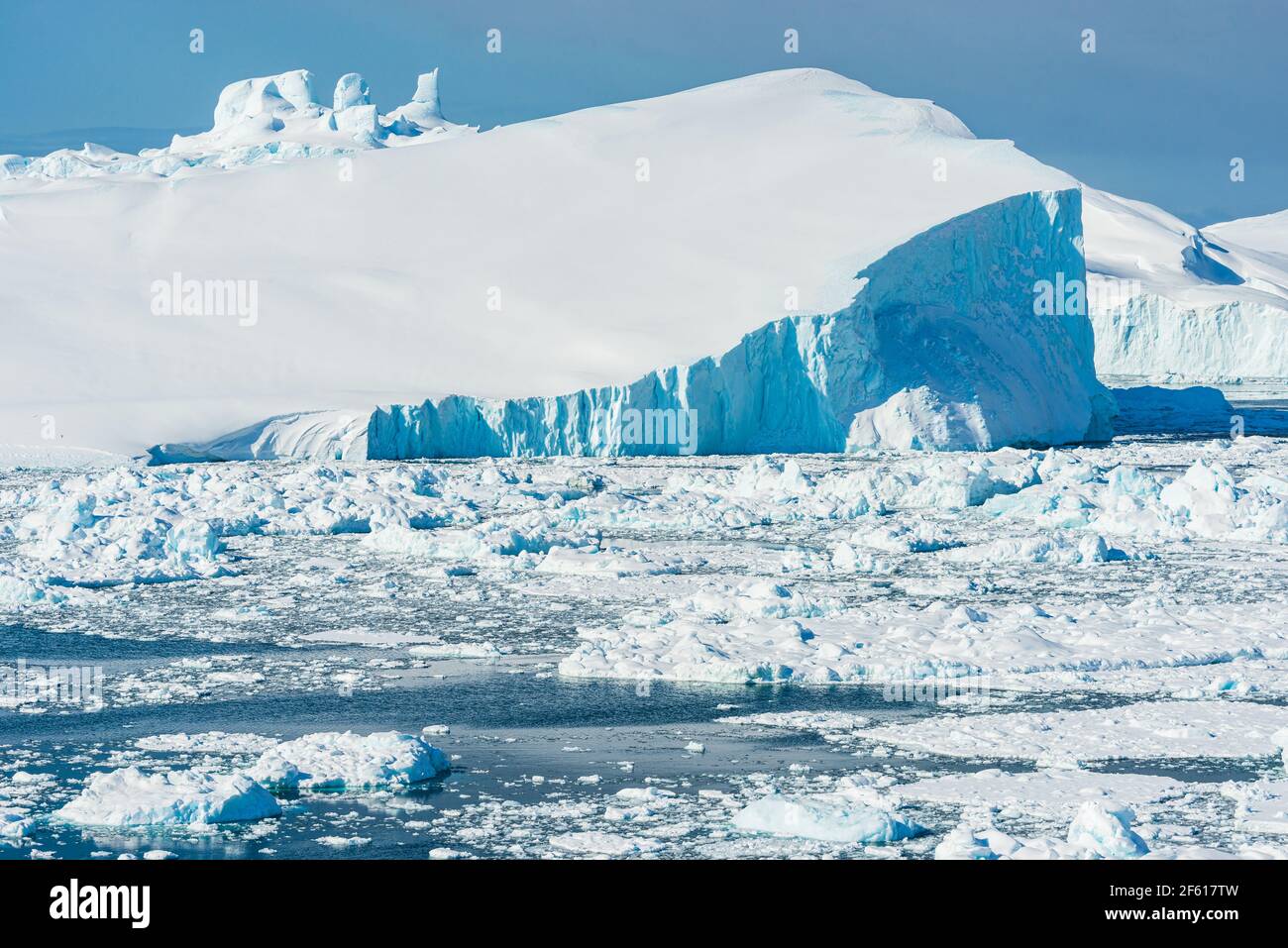Icebergs at Ilulissat ice fjord, Greenland Stock Photo
