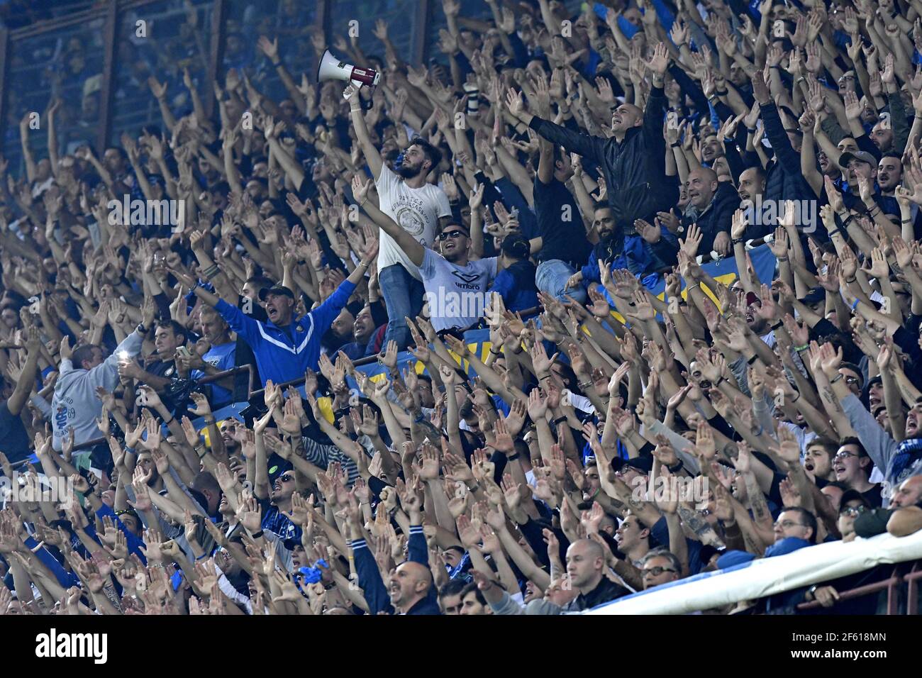 Inter Milan football fans at the San Siro stadium, in Milan, Italy Stock  Photo - Alamy