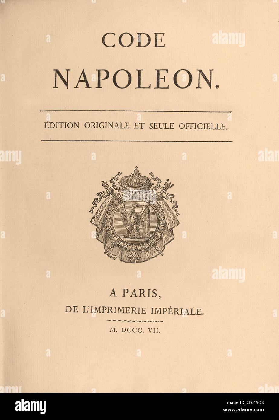Napoleonic Code Stock Photo
