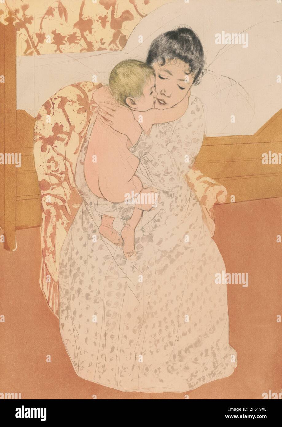 Maternal Caress by Mary Cassatt Stock Photo