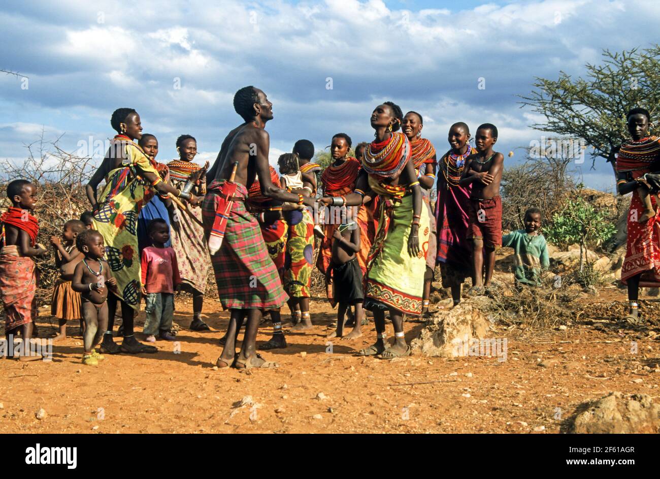 Tribal dance of Turkana people. Turkana are a Nilotic people native to the  Turkana County in northwest Kenya Stock Photo - Alamy