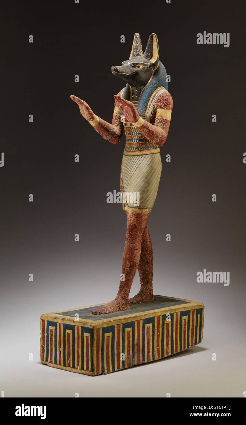 Anubis, Egyptian God of Death and the Afterlife Stock Photo