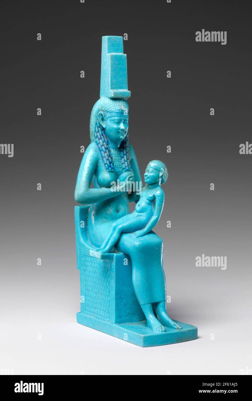 Isis and Horus Stock Photo