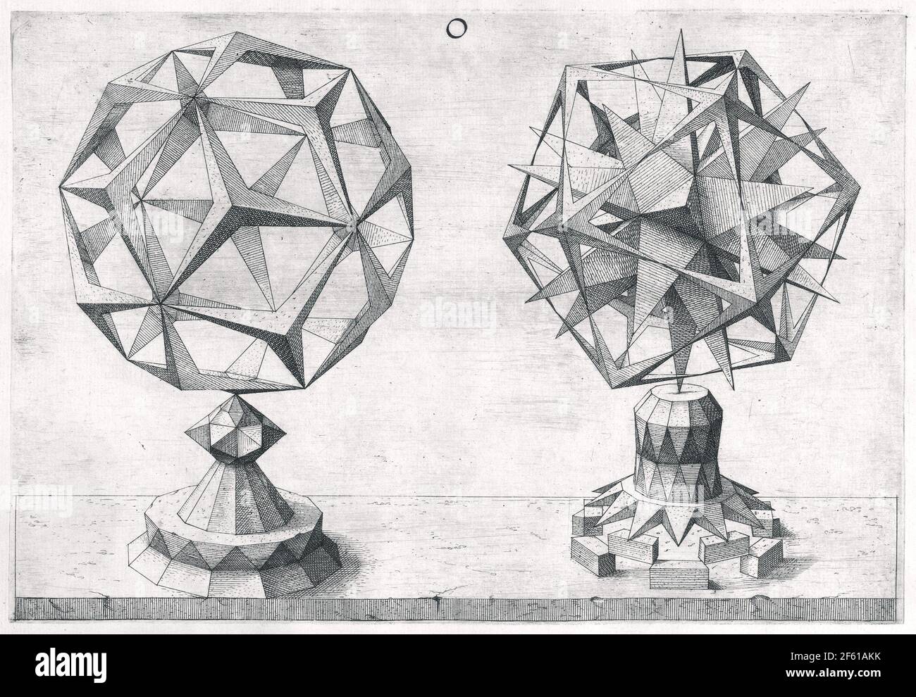 Polyhedral Variations on the Platonic Solids Stock Photo