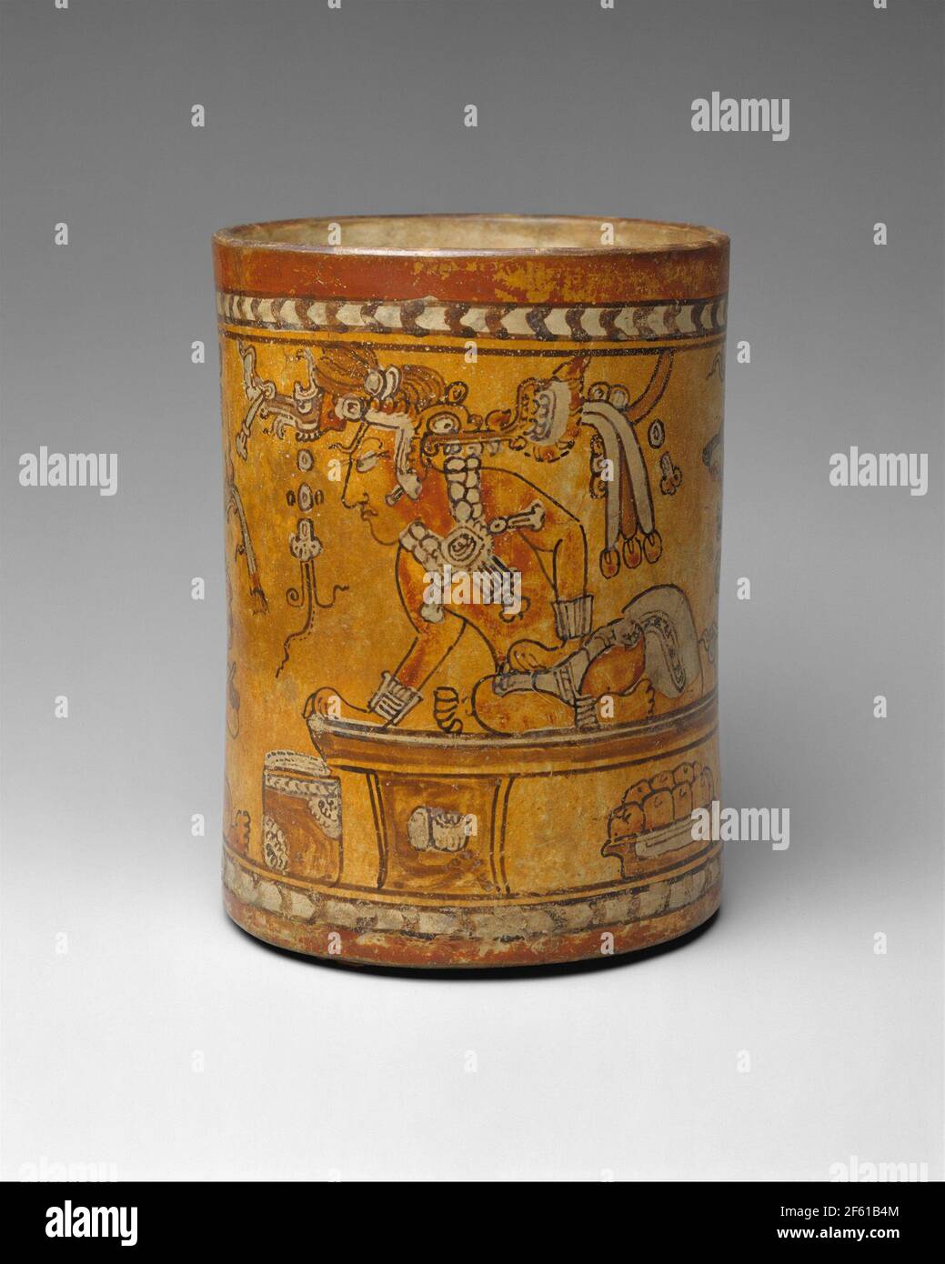 Mayan Vessel, Cup Stock Photo