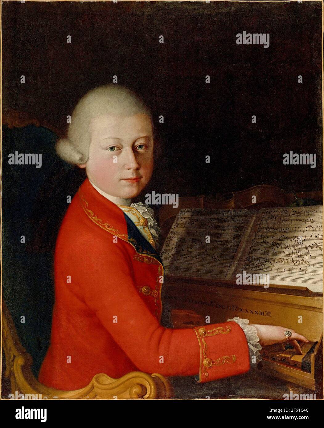 Wolfgang Amadeus Mozart, Aged 13 Stock Photo