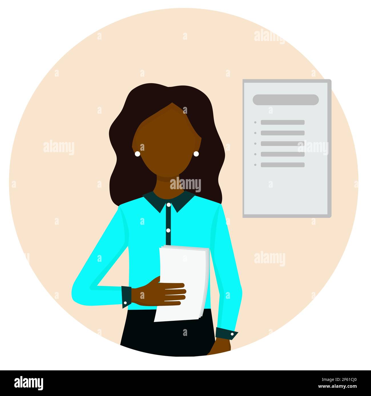 Woman office holding signs Stock Vector Images - Alamy
