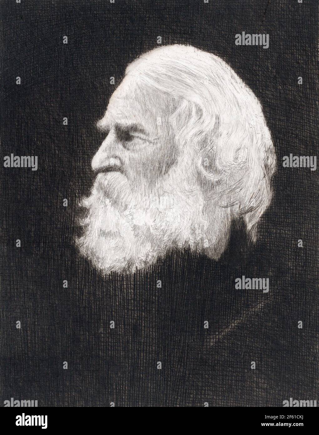 Henry Wadsworth Longfellow, American Poet Stock Photo