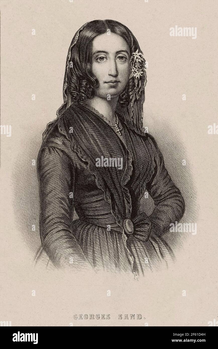 George Sand, French Author and Feminist Stock Photo - Alamy