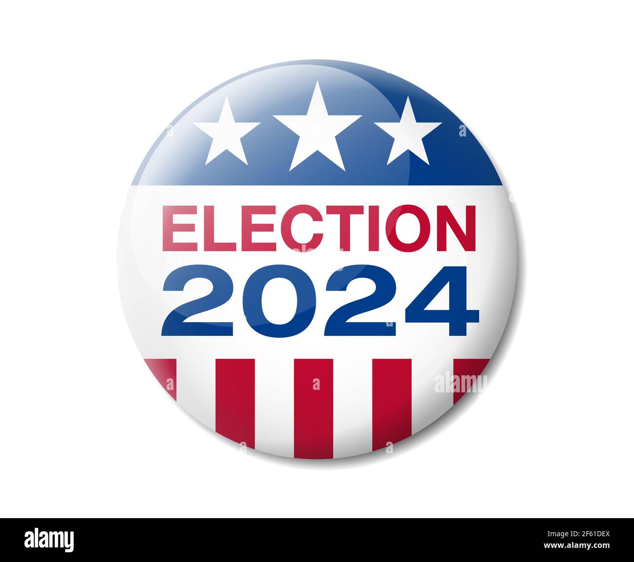 Vector illustration of a badge for the 2024 American presidential election Stock Vector