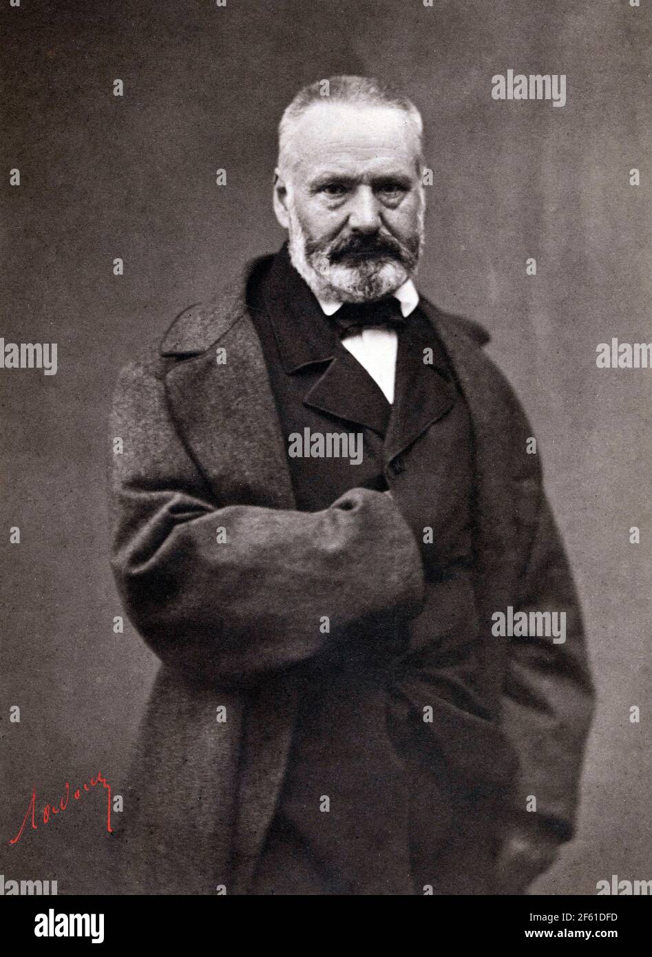 Victor Hugo, French Author Stock Photo