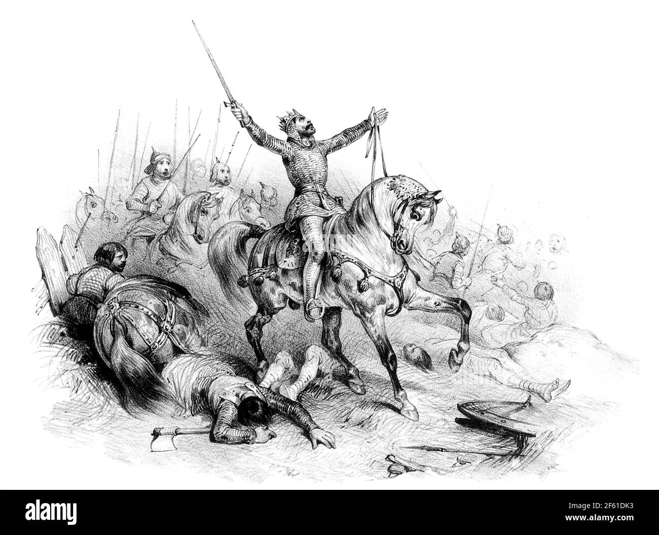 Battle of Tolbiac, 496 AD Stock Photo