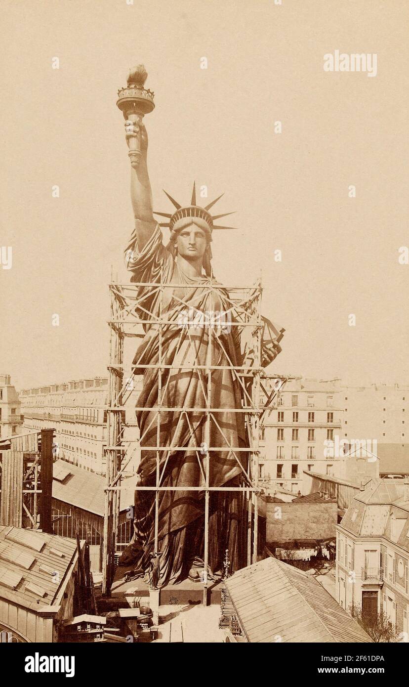 Frederic Bartholdi Workshop, Statue of Liberty, 1884 Stock Photo