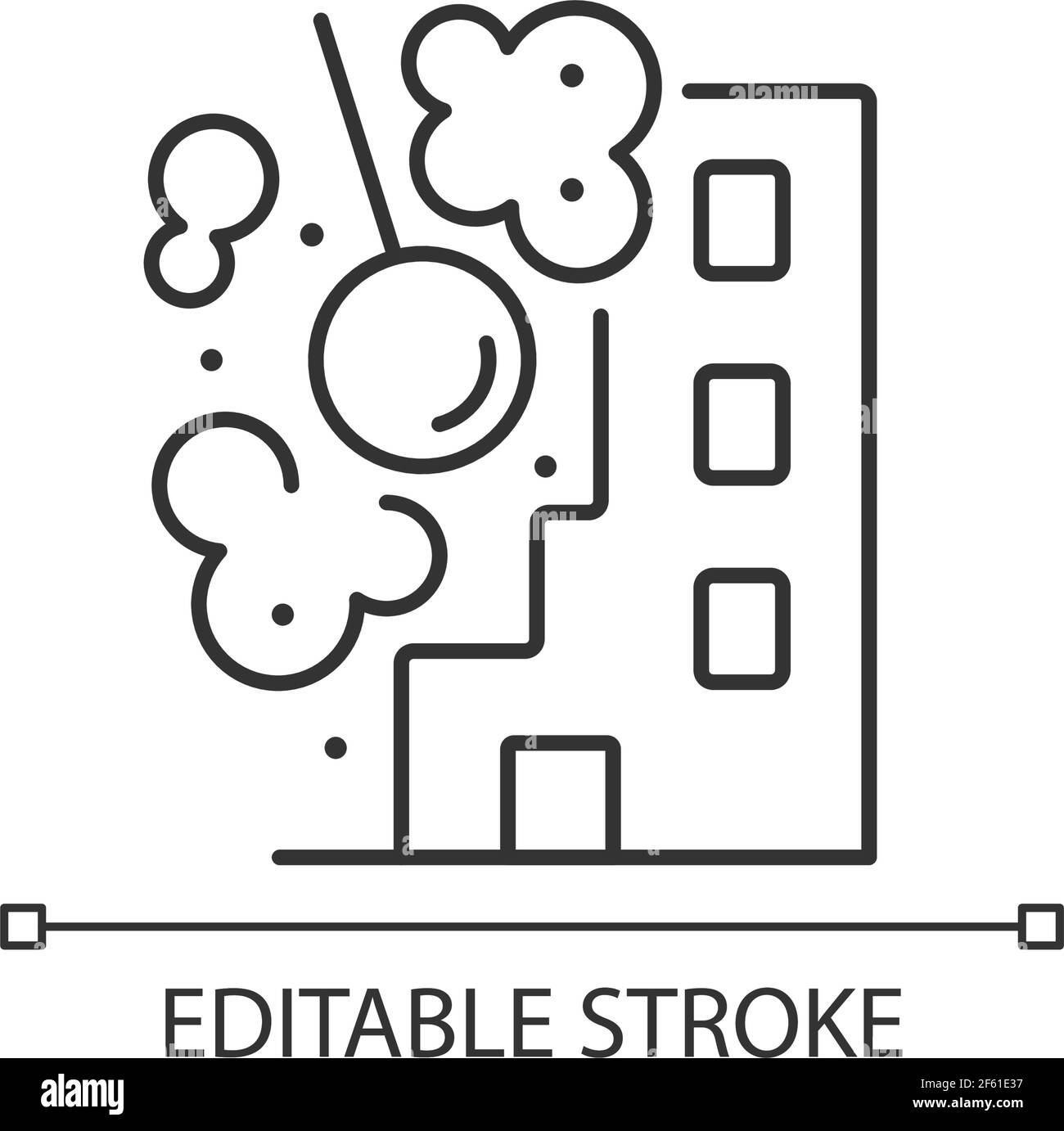 Construction sites linear icon Stock Vector