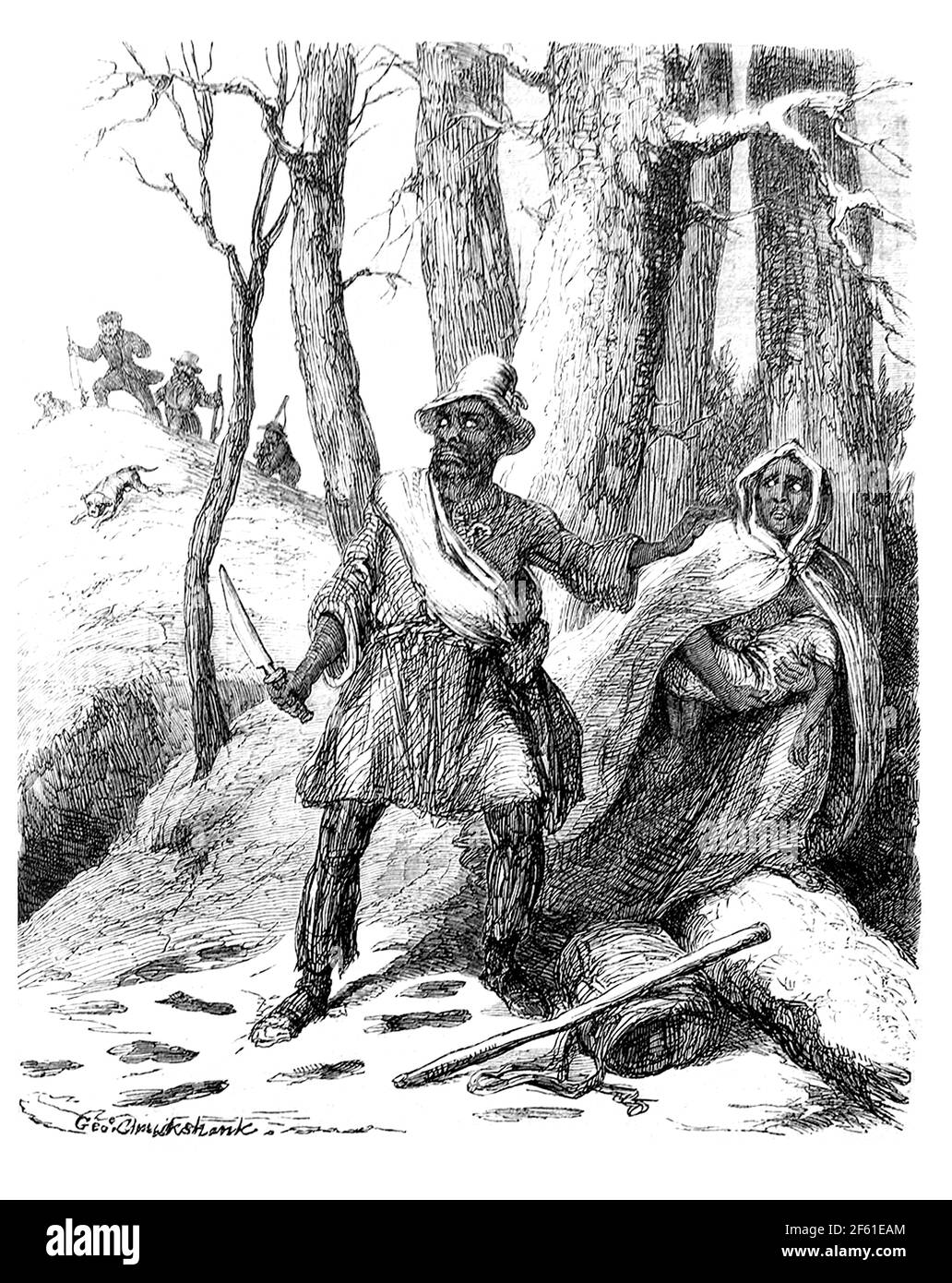 Fugitive Slaves Stock Photo