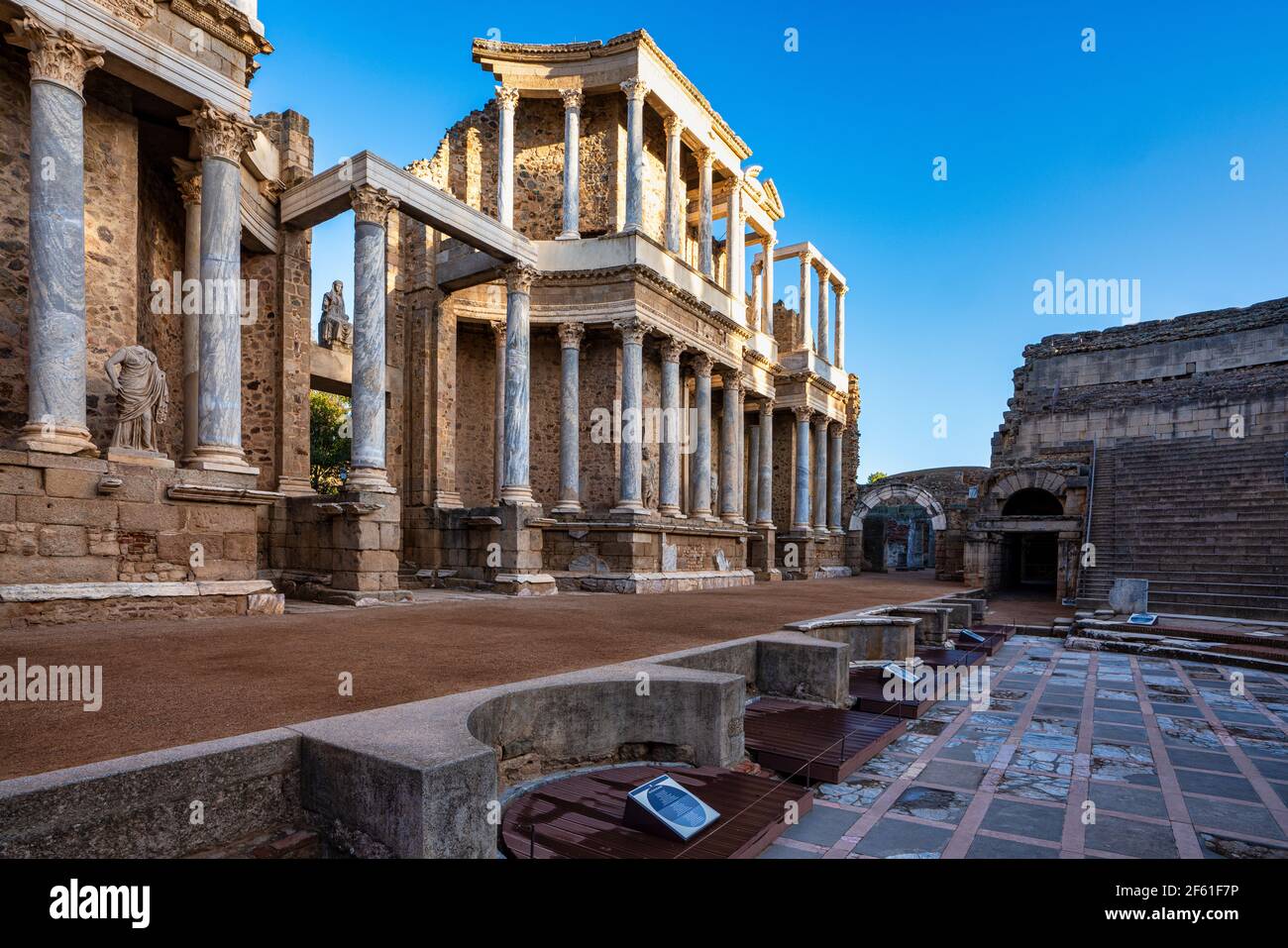 Roman Amphitheatre in Merida, Augusta Emerita in Extremadura, Spain ...