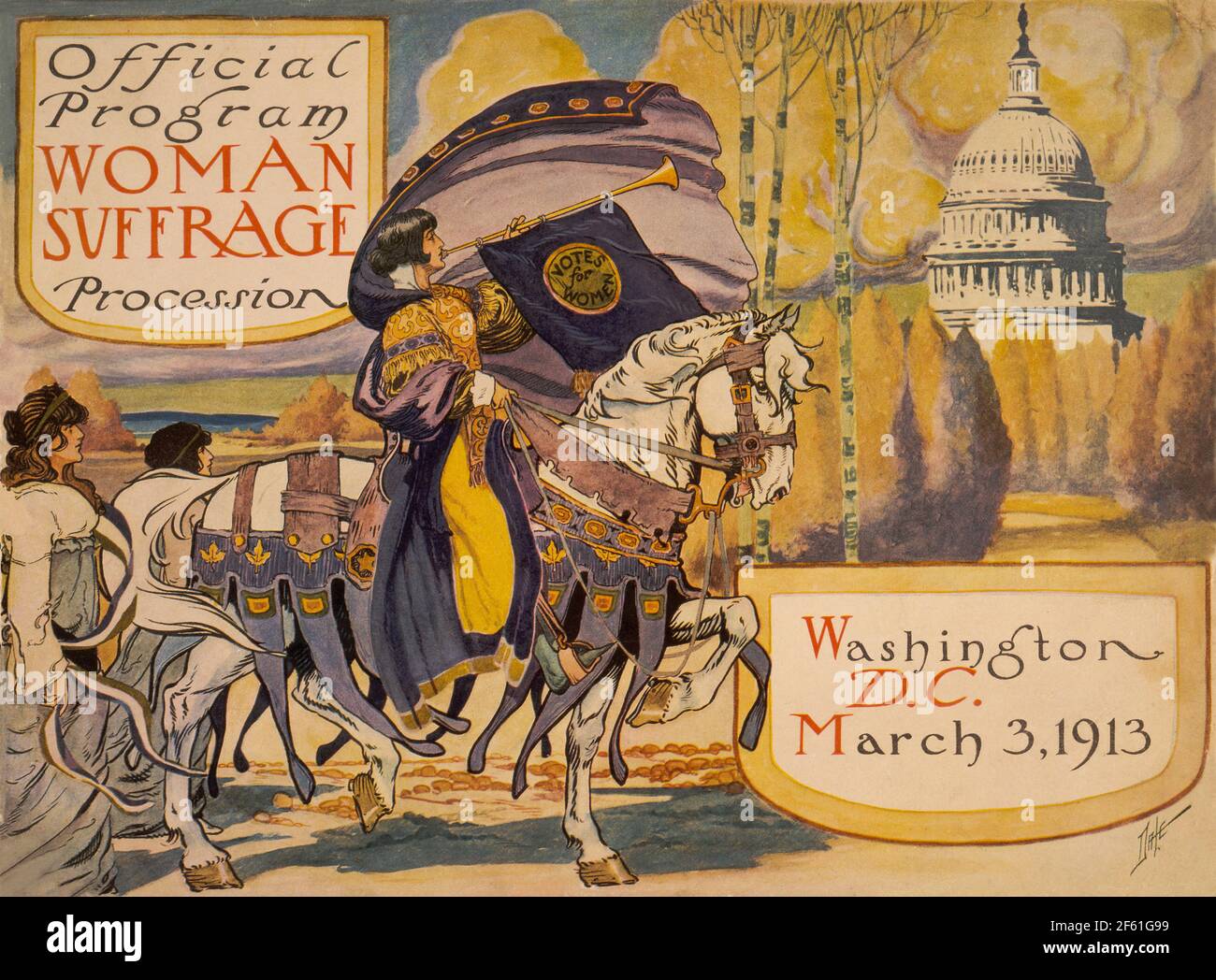 Woman Suffrage Procession, 1913 Stock Photo