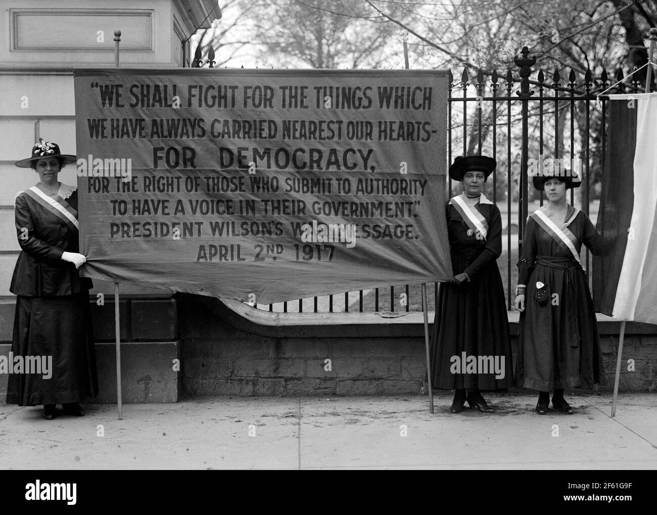 Silent Sentinels, American Suffragettes, 1917 Stock Photo