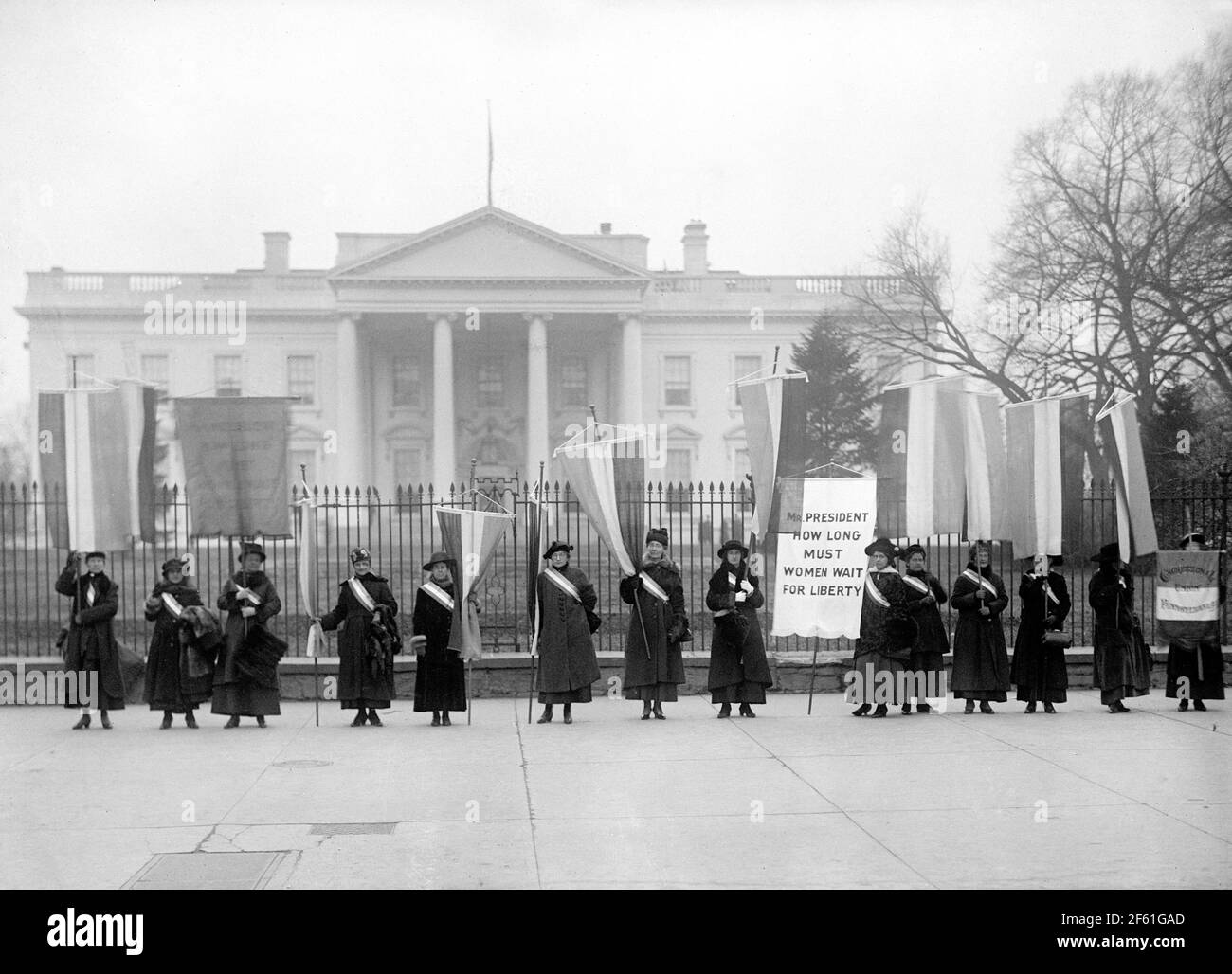 Silent Sentinels, American Suffragettes, 1917 Stock Photo
