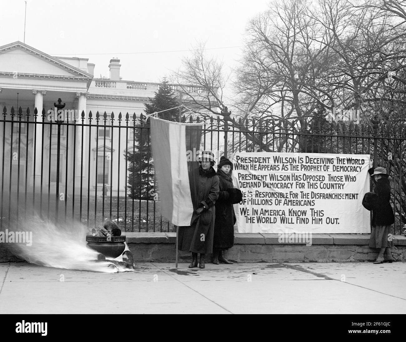 Silent Sentinels, American Suffragettes, 1917 Stock Photo