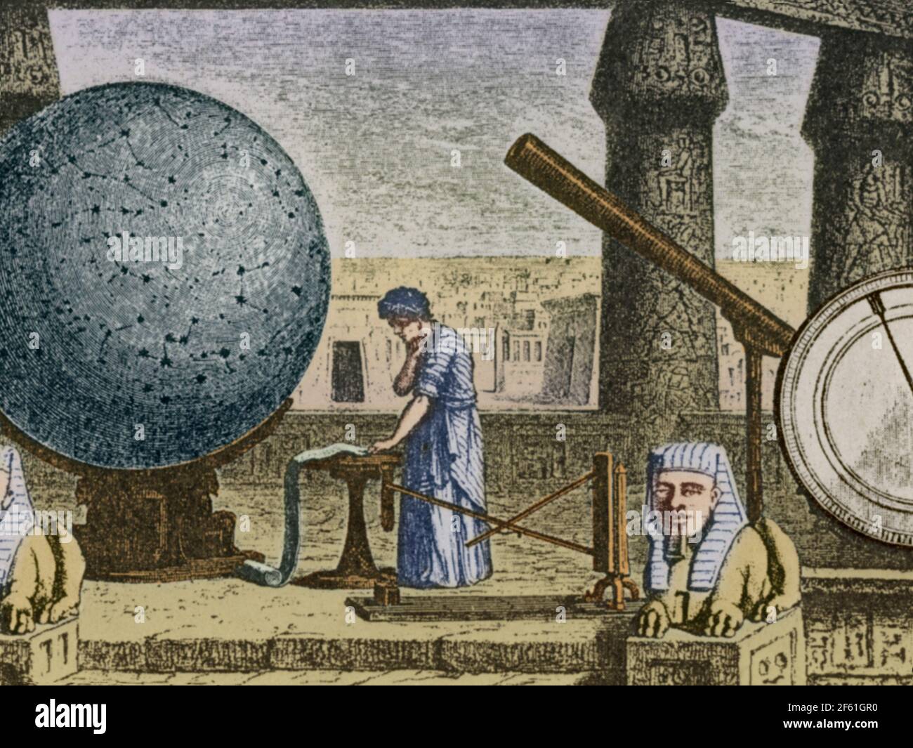Ptolemy, Alexandria Observatory, 2nd Century Stock Photo