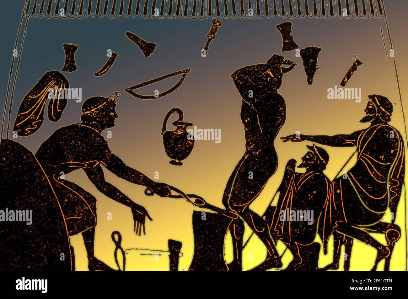 Ancient Greek Blacksmiths, 6th Century BC Stock Photo