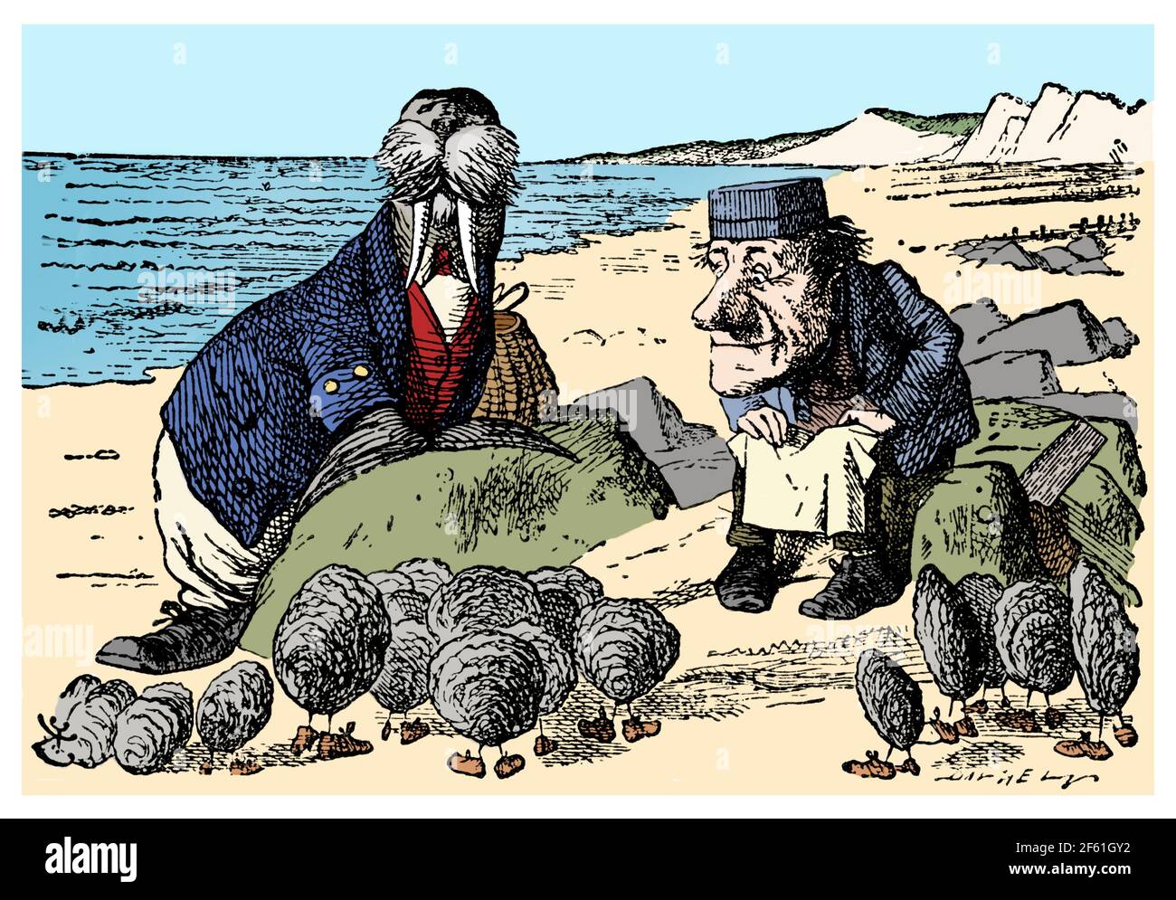 The Walrus, the Carpenter and the Little Oysters Stock Photo - Alamy