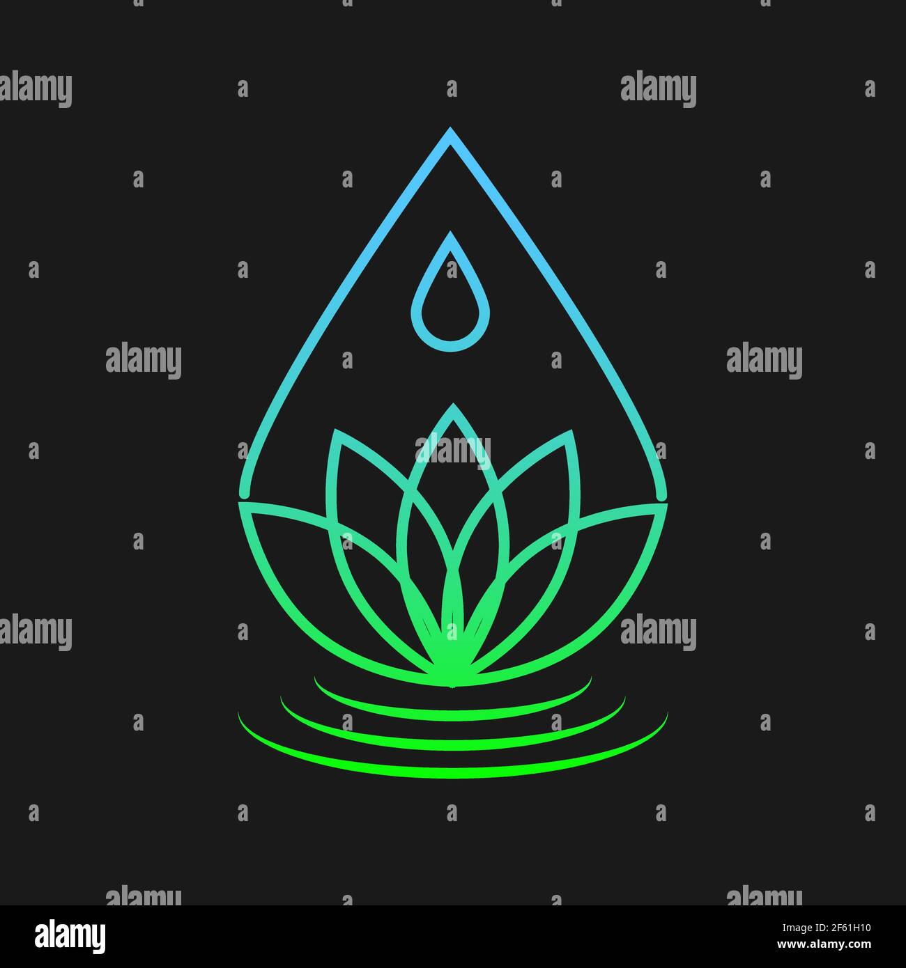 Drop Lotus Flower Creative Logo Design. Modern Idea logos designs ...