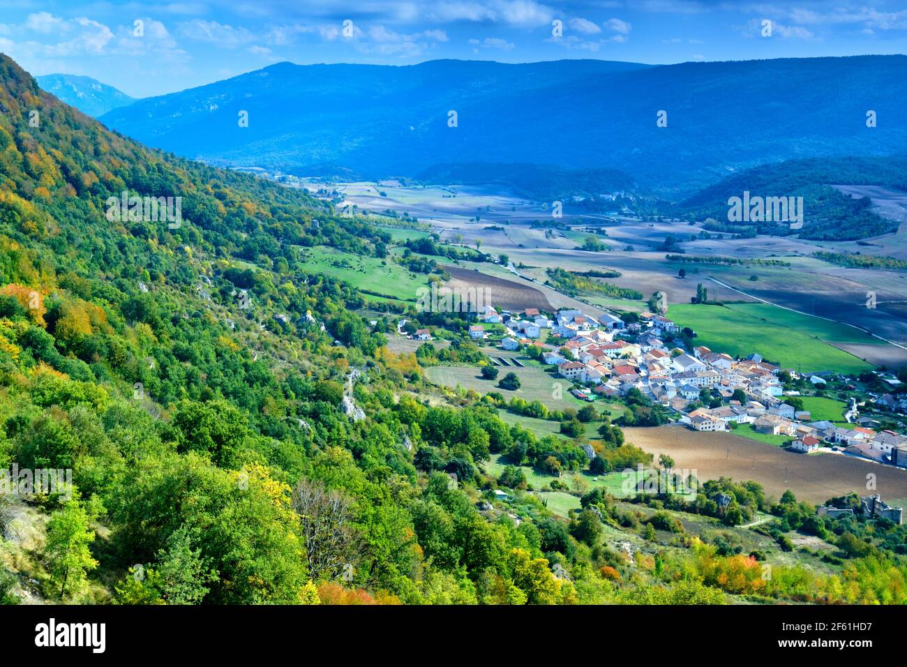 Village in a rural place. Stock Photo