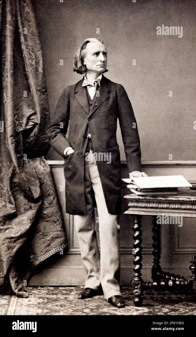 Franz Liszt, Hungarian Composer Stock Photo