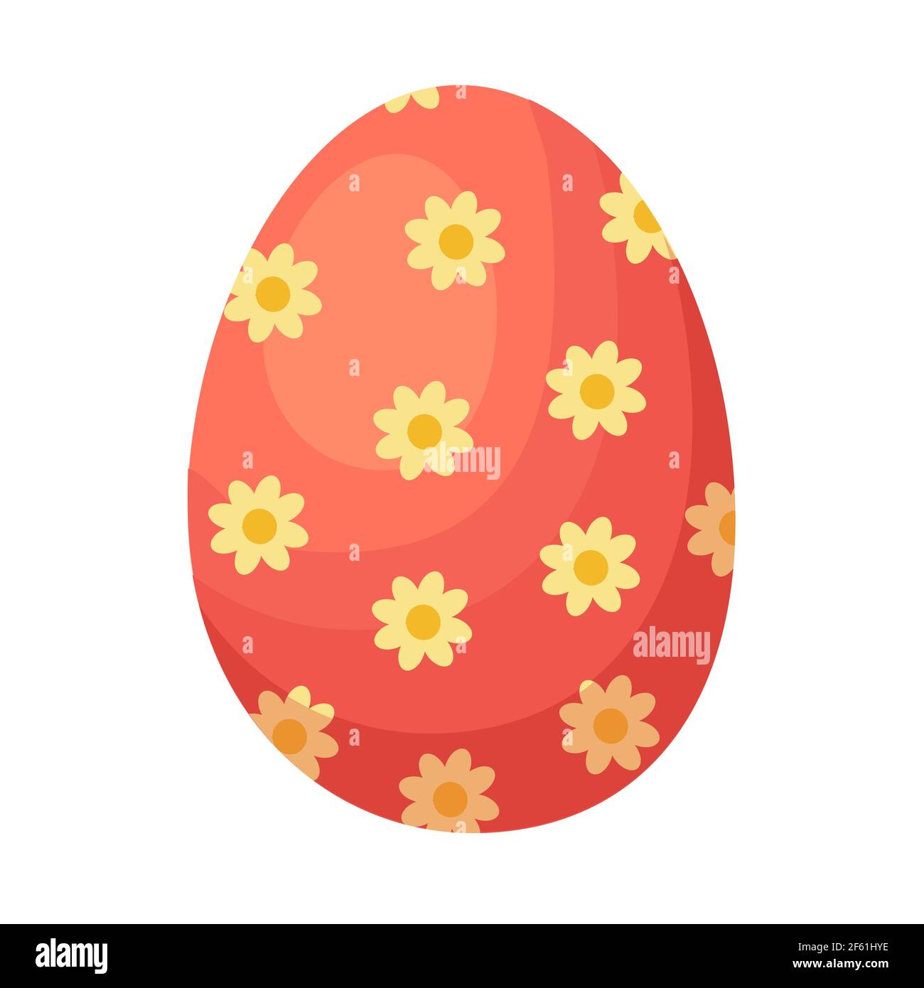 Vector Easter Egg isolated on white background. Stock Vector