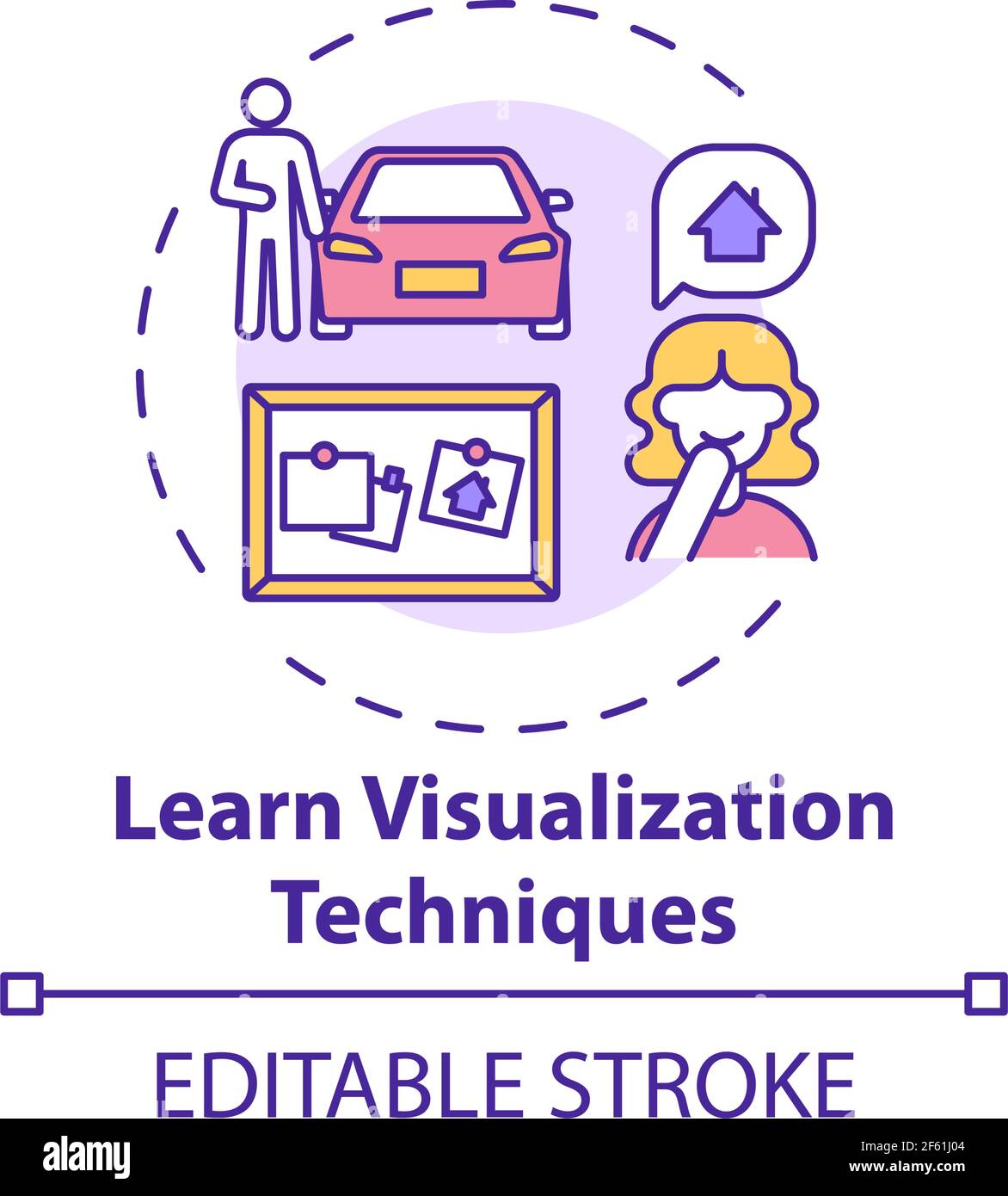 Learn visualization technique concept icon Stock Vector Image & Art - Alamy