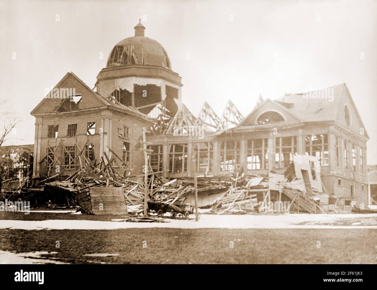 1917 photo postcard of soldiers at building destroyed in Halifax explosion 1917 photo postcard of soldiers at building destroyed in Halifax explosion