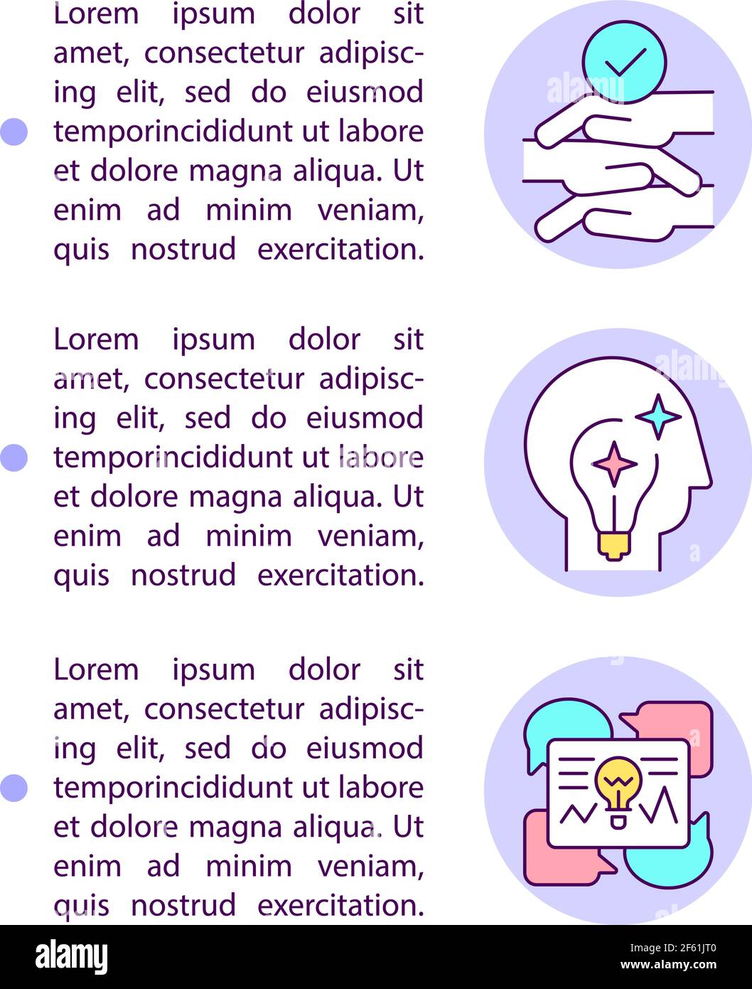 Cooperative problem solving concept line icons with text Stock Vector ...