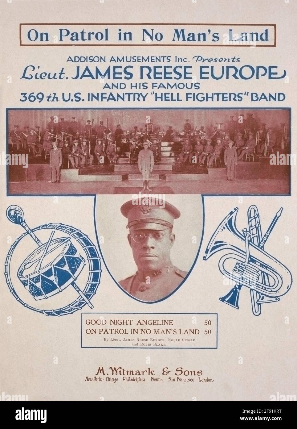 James Reese Europe, On Patrol In No Man's Land, 1919 Stock Photo
