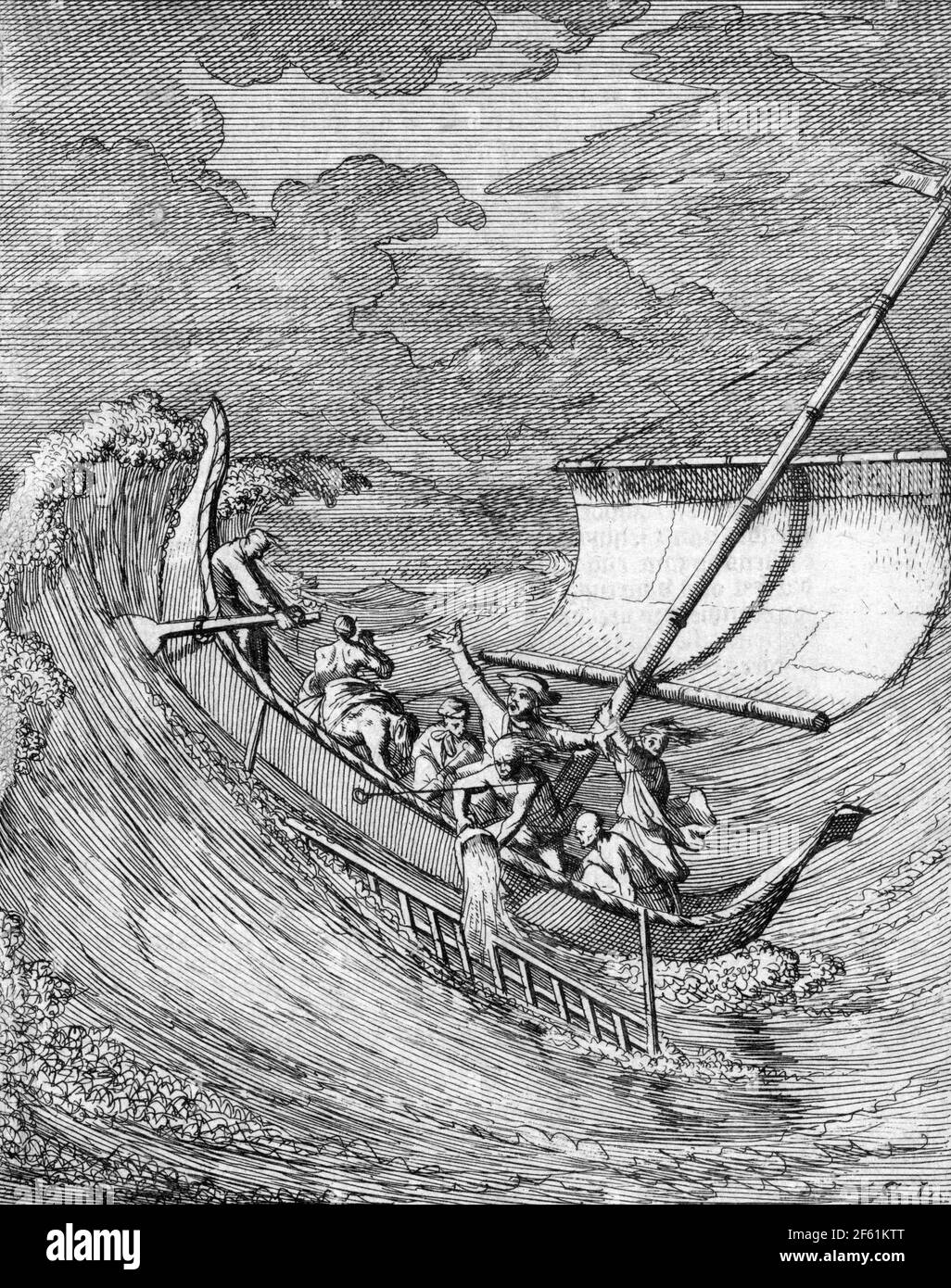William Dampier in Storm, 1698 Stock Photo