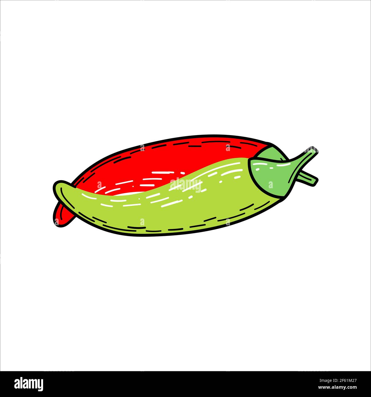 Chilies, a hand drawn vector illustration  Stock Vector