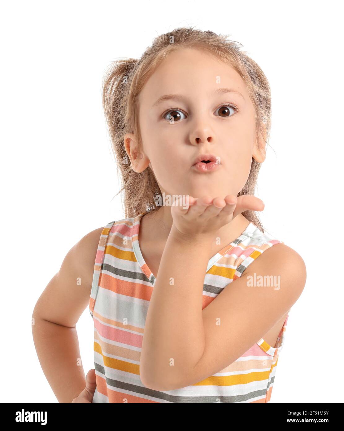 Kid blowing kiss hires stock photography and images Alamy