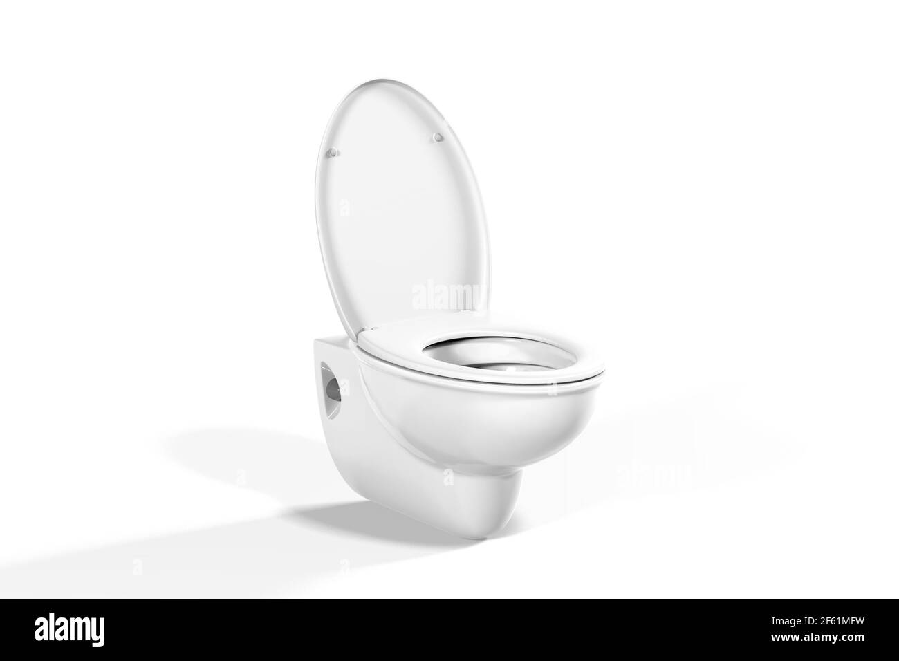 Toilet bowl mockup isolated on a white background - 3d render Stock ...