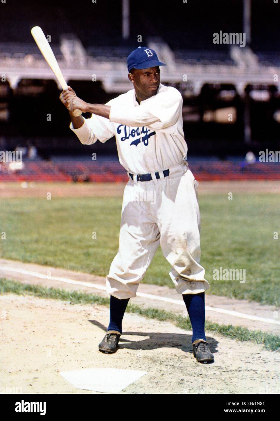 Jackie Robinson, American Baseball Legend Stock Photo