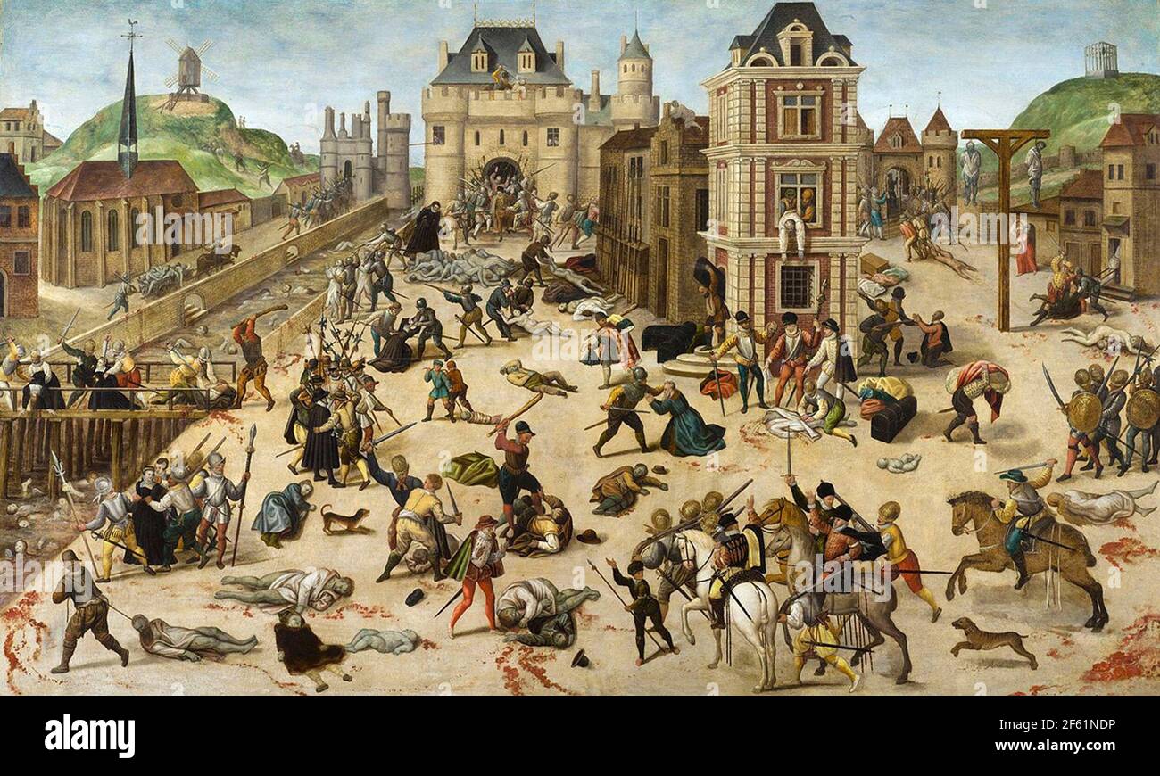 St. Bartholomew's Day Massacre, Paris, 1572 Stock Photo